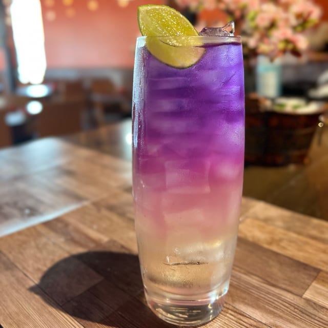 Blue Lemongrass Tea Lemonade.