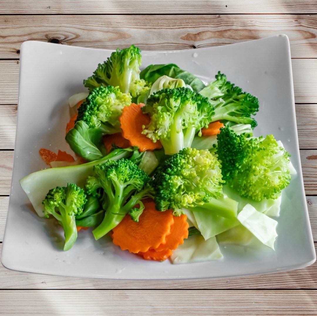 Side Steamed Mixed Vegetables.